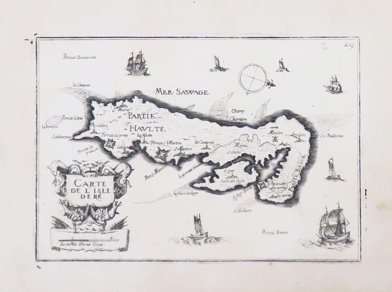 [&Icirc;LE de R&Eacute;] Carte de l'isle de R&eacute;.. TASSIN (Christophe).