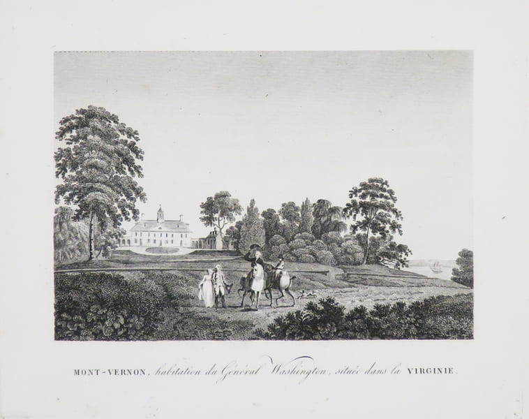 [GUERRE d'IND&Eacute;PENDANCE] Mont-Vernon, habitation du G&eacute;n&eacute;ral Washington, situ&eacute;e dans la Virginie.. MARSHALL (John).