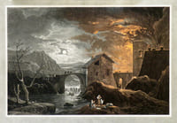 [PAYSAGE DE MONTAGNE AU CLAIR DE LUNE].