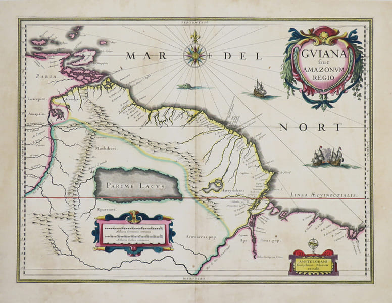  [GUYANE] Guiana sive Amazonum regio.. BLAEU (Johannes).