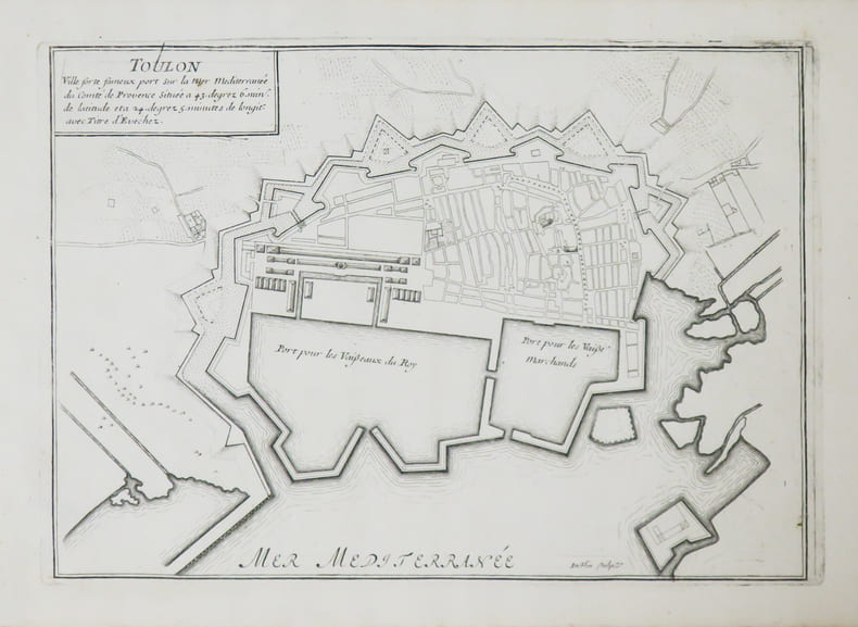  [TOULON] Toulon ville forte fameux port sur la M&eacute;diterran&eacute;e. . FER (Nicolas de).