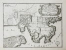  [MARSEILLE] L'Entr&eacute;e du port de Marseille, et le plan de la citadelle, et du fort de St Jean situ&eacute;e sur la mer M&eacute;diterran&eacute;e, en Provence.. FER ...