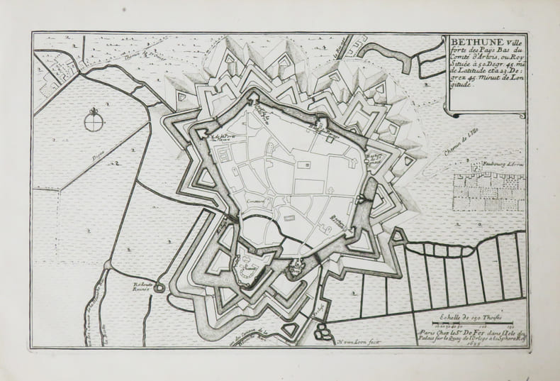  [B&Eacute;THUNE] B&eacute;thune ville forte des Pa&yuml;s Bas du comt&eacute; d'Artois. . FER (Nicolas de).