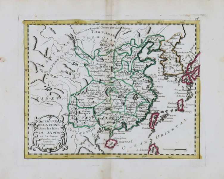  L'Empire de la Chine avec les isles du Japon et la Cor&eacute;e.. NOLIN (Jean-Baptiste).