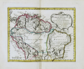  Carte du Brésil le Pérou Terre Ferme et le Pays des Amazones où se trouvent la Goyane françoise et hollandoise.. NOLIN (Jean-Baptiste).