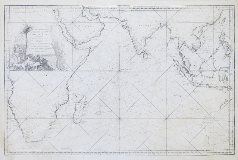  [OCÉAN INDIEN] Carte réduite de l'Océan Oriental ou mer des Indes.. BELLIN (Jacques-Nicolas).