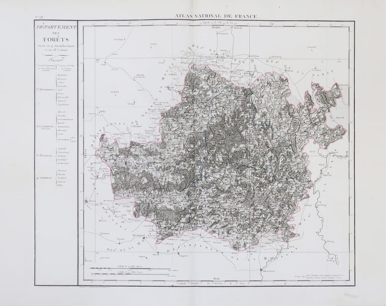  [LUXEMBOURG/NAPOL&Eacute;ON] D&eacute;partement des For&ecirc;ts.. CHANLAIRE (Pierre-Gr&eacute;goire) & MENTELLE (Edm&eacute;).