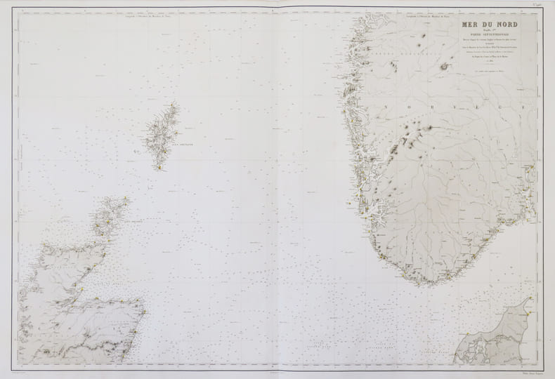 [NORV&Egrave;GE] Mer du Nord. Feuille 2&egrave;me. Partie septentrionale.. D&Eacute;P&Ocirc;T des CARTES et PLANS de la MARINE.