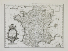  La France divisée en ses XVIII provinces ecclésiastiques avec les diocèses suffragants.. PHILIPPE de PRETOT (Etienne-André).