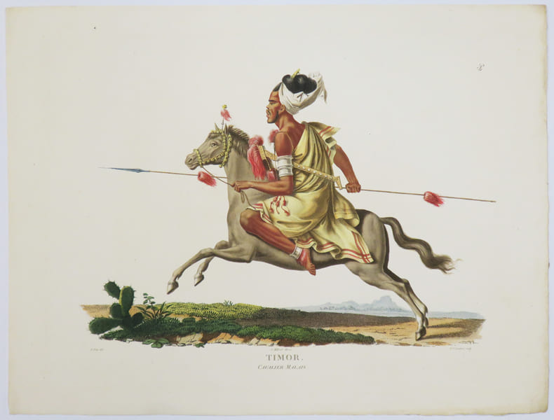  [INDON&Eacute;SIE/TIMOR] Timor. Cavalier malais.. FREYCINET (Louis-Claude Desaulses de).