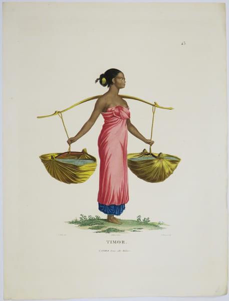  [INDON&Eacute;SIE/TIMOR] Timor. Canda jeune fille malaise.. FREYCINET (Louis-Claude Desaulses de).