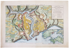  [BREST] Plan des ports et château de Brest. A plan of the city, port, & fortifications of Brest and Recouvrance, with their environs, taken by the ...