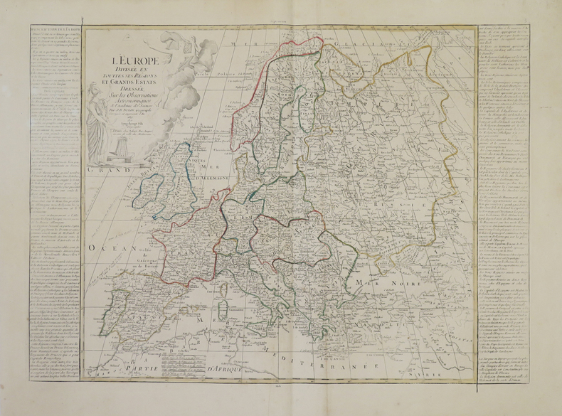 L'Europe divisée en touttes ses régions et grands estats.. NOLIN (Jean-Baptiste).