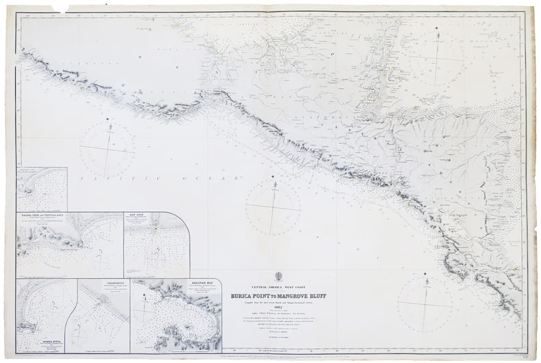  [AM&Eacute;RIQUE CENTRALE] Central America - West coast. Burica Point to Mangrove Bluff.. BRITISH ADMIRALTY.