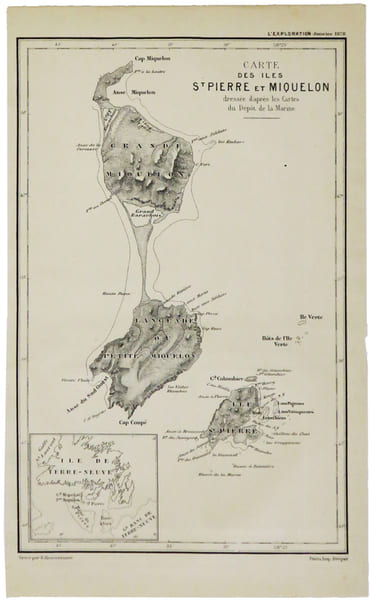  [SAINT-PIERRE-et-MIQUELON] Carte des &icirc;les St Pierre et Miquelon.. HAUSERMANN (R&eacute;mi).
