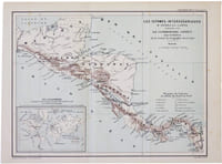  [AMÉRIQUE CENTRALE] Les isthmes interocéaniques d'après la carte publiée par le Commodore Ammen. 