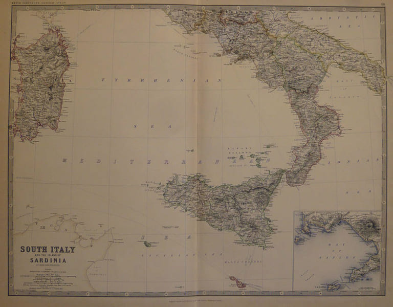 South Italy and the island of Sardinia.. JOHNSTON (Keith);