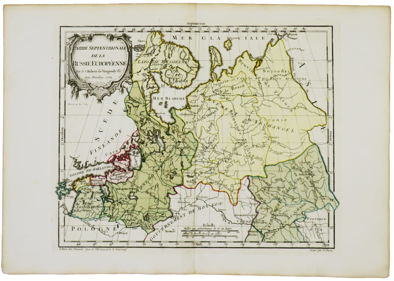  Partie septentrionale de la Russie europ&eacute;enne.. ROBERT de VAUGONDY (Didier).