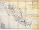  [MEXIQUE] Carte des États-Unis du Mexique routière agricole et minière d'après la carte commerciale du Mexique en deux feuilles avec texte. . ...