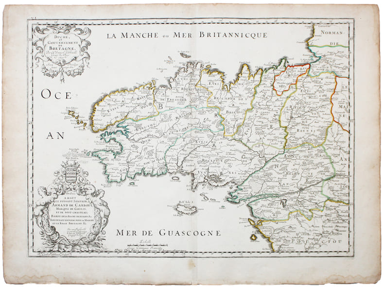  [BRETAGNE] Duch&eacute;, et gouvernement de Bretagne.. SANSON d'ABBEVILLE (Nicolas);.