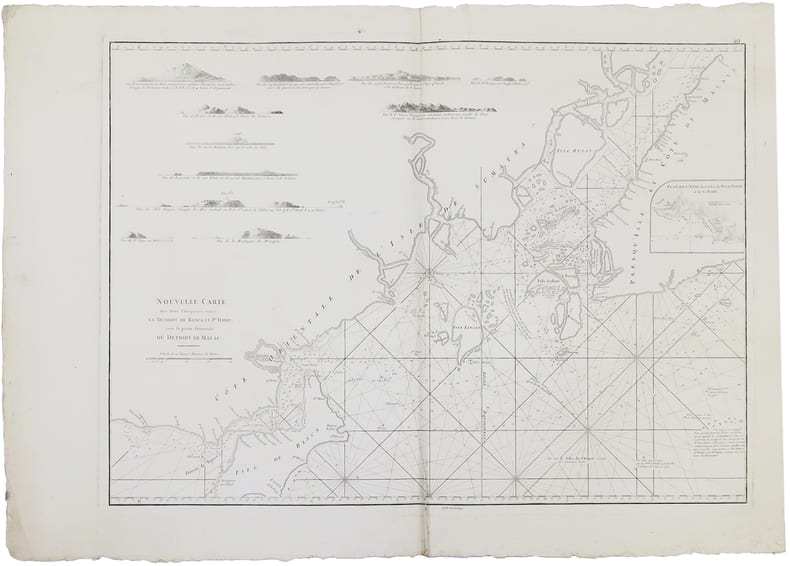  [SINGAPOUR] Nouvelle carte des mers comprises entre le d&eacute;troit de Banca et P.o Timon, avec la partie orientale du d&eacute;troit de Malac.. APRES de ...