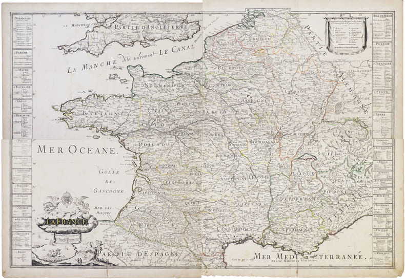  La France avec ses anciennes, et ses nouvelles bornes.. DUVAL (Pierre).