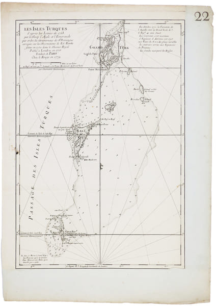  [&Icirc;LES TURKS] Les &Icirc;les Turques d'apr&egrave;s les lev&eacute;es de 1753 par le sloop l'Aigle et l'&Eacute;meraude par ordre du gouverneur de St. Domingue corrig&eacute;es sur les ...