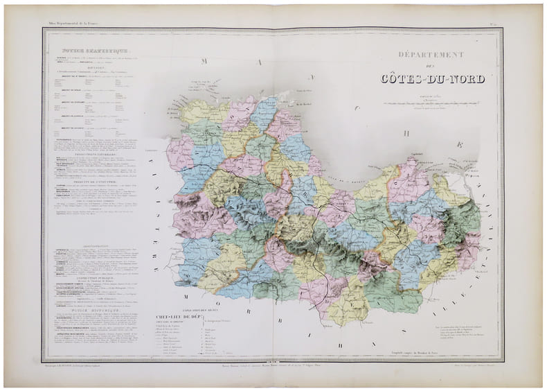  [C&Ocirc;TES-d'ARMOR] D&eacute;partement des C&ocirc;tes-du-Nord.. DUFOUR (Auguste-Henri).