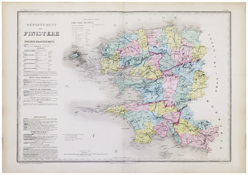  [FINIST&Egrave;RE] D&eacute;partement du Finist&egrave;re.. DUFOUR (Auguste-Henri).