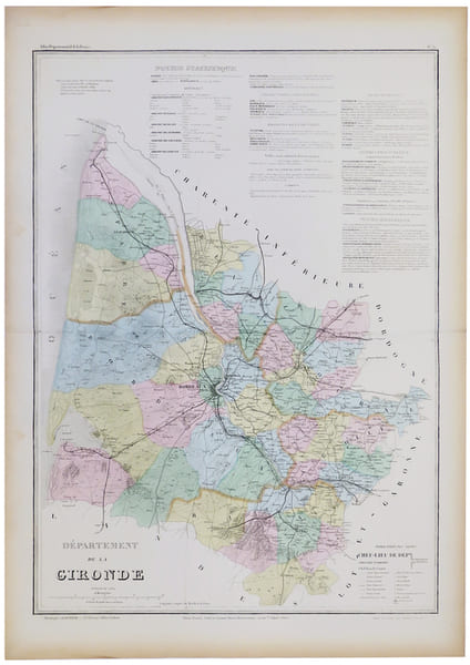 [GIRONDE] D&eacute;partement de la Gironde.. DUFOUR (Auguste-Henri).
