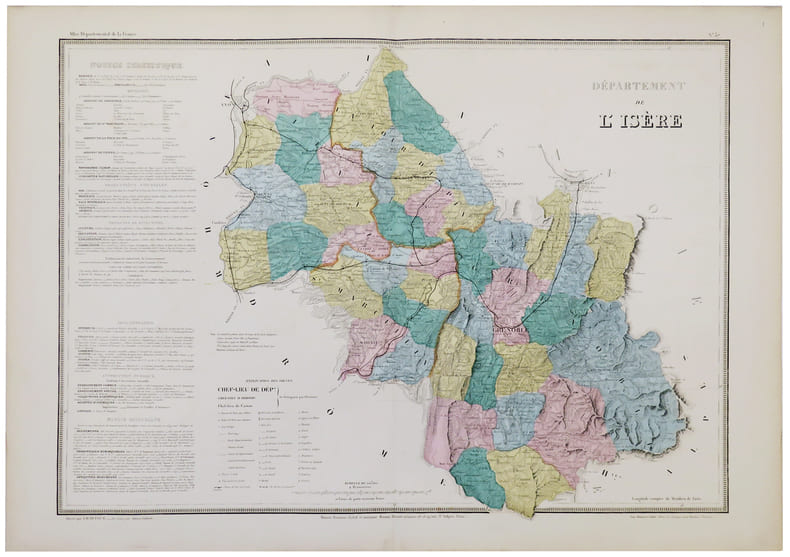  [IS&Egrave;RE] D&eacute;partements de l'Is&egrave;re.. DUFOUR (Auguste-Henri).