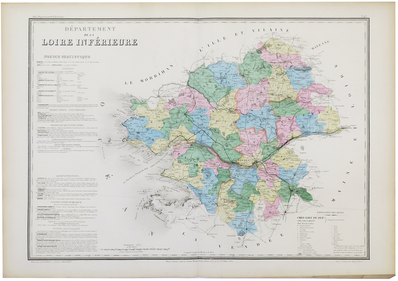  [LOIRE-ATLANTIQUE] Département de la Loire Inférieure.. DUFOUR (Auguste-Henri).