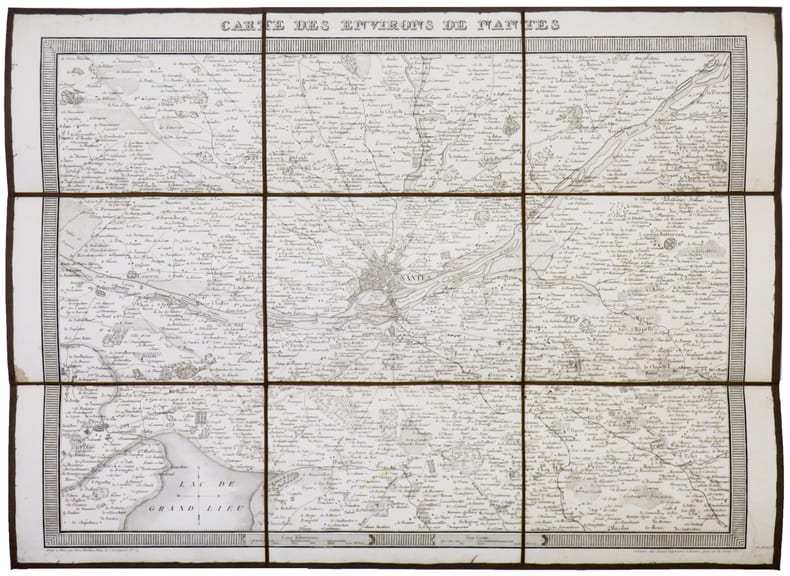  [NANTES] Carte des environs de Nantes.. TARDIEU (Pierre Fran&ccedil;ois).