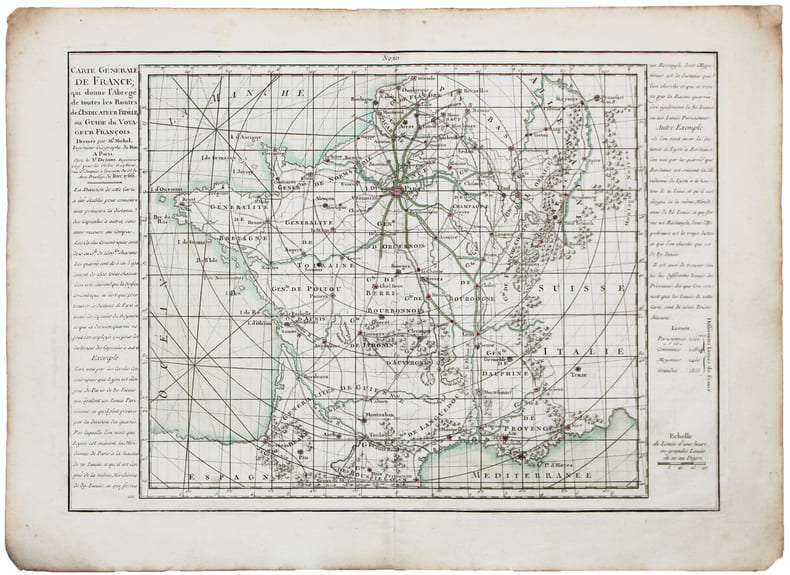  Carte g&eacute;n&eacute;rale de France.. MICHEL (Claude-Sidoine).