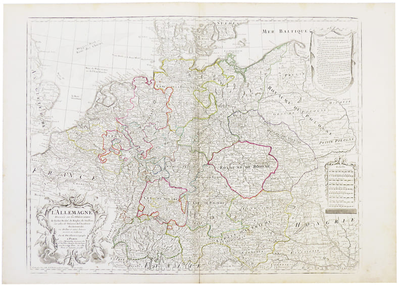  L'Allemagne dress&eacute;e sur les observations de Tycho-Brah&eacute;, de Kepler, de Snellius.. L'ISLE (Guillaume de).