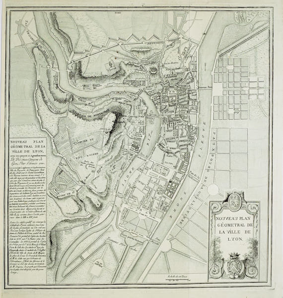  Nouveau plan g&eacute;om&eacute;tral de la ville de Lyon.. ANONYME;
