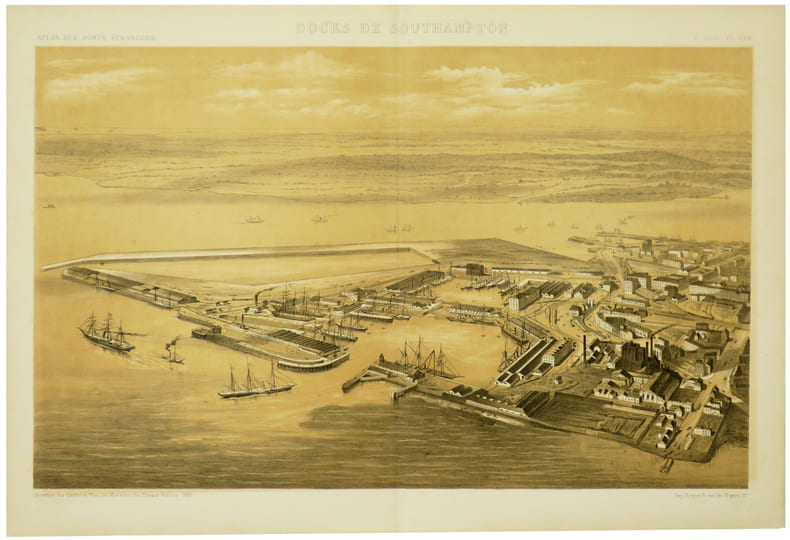  [SOUTHAMPTON] Docks de Southampton.. MINIST&Egrave;RE des TRAVAUX PUBLICS.