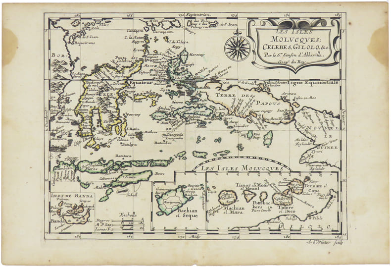 [&Icirc;LES MOLUQUES] Les isles Molucques, C&eacute;l&egrave;bes, Gilolo, &c.. SANSON d'ABBEVILLE (Nicolas).