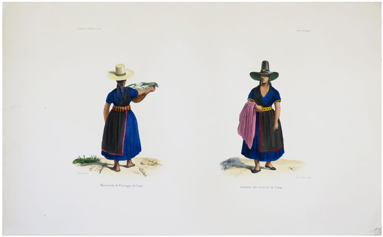  [P&Eacute;ROU] Marchande de fromages de Lima - Indienne des environs de Lima.. DU PETIT-THOUARS (Louis-Marie Aubert).