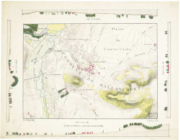  [Carte de la r&eacute;gion de Ballancourt-sur-Essonne].. DEL&Eacute;CEY de CHANGEY (Louis-Charles). MANUSCRIT.