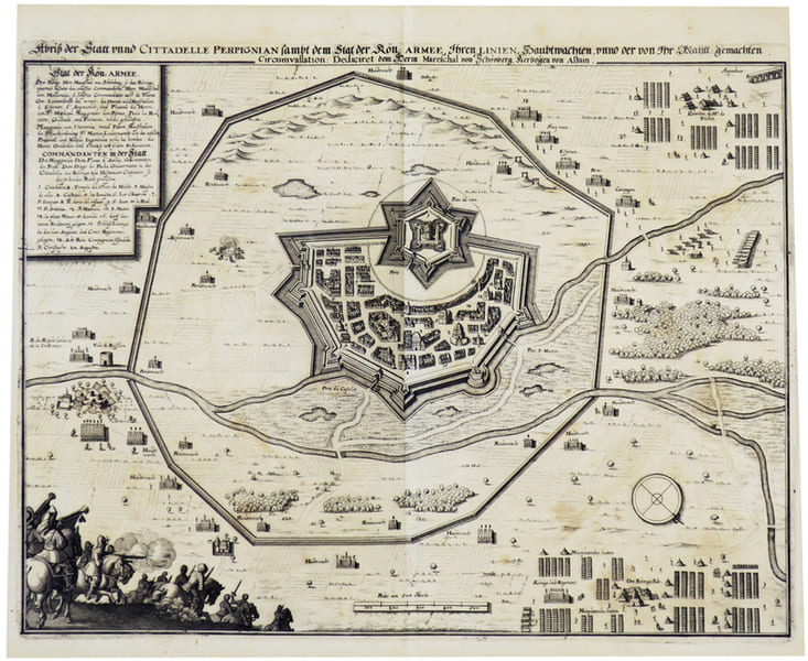  [PERPIGNAN] Abri? der Statt unnd Cittadelle Perpignian.. MERIAN (Matth&auml;us).