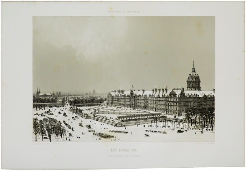  Les Invalides. Fa&ccedil;ade principale du c&ocirc;t&eacute; de l'esplanade.. BENOIST (Philippe).