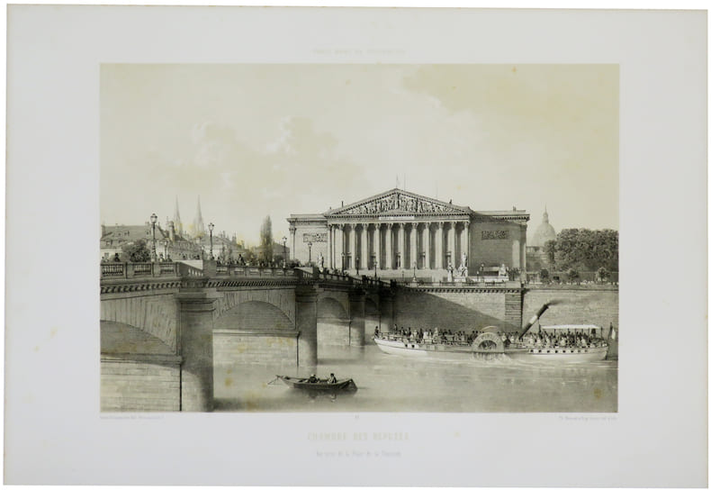  Chambre des D&eacute;put&eacute;s. Vue prise de la Place de la Concorde.. BENOIST (Philippe).