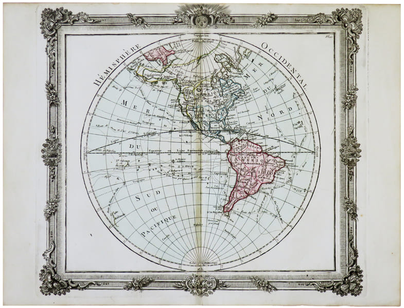  [H&Eacute;MISPH&Egrave;RES] H&eacute;misph&egrave;re occidental - H&eacute;misph&egrave;re oriental.. BRION de la TOUR (Louis).