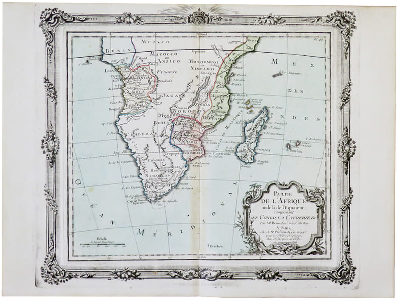  Partie de l'Afrique au del&agrave; de l'&eacute;quateur, comprenant le Congo, la Cafr&eacute;rie &c.. BRION de la TOUR (Louis).