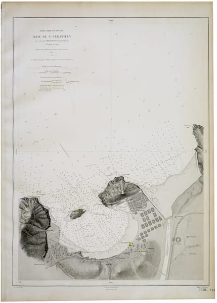  [SAINT-S&Eacute;BASTIEN] Baie de St. S&eacute;bastien.. D&Eacute;P&Ocirc;T des CARTES et PLANS de la MARINE.