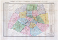 Nouveau plan de Paris fortifié et des communes de la banlieue.
