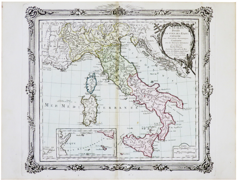  L'Italie divisée en tous ses états.. BRION de la TOUR (Louis).
