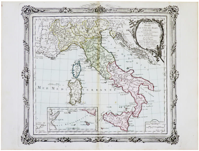  L'Italie divis&eacute;e en tous ses &eacute;tats.. BRION de la TOUR (Louis).