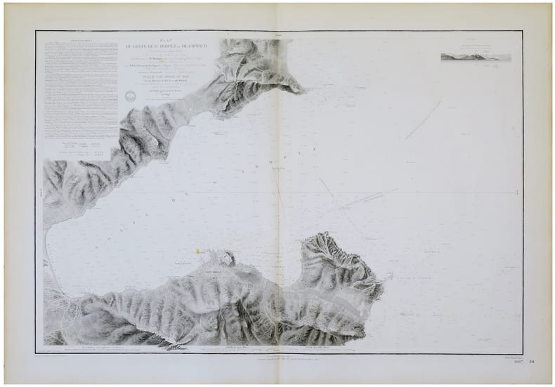  [SAINT-TROPEZ] Plan du golfe de S.t Tropez ou de Grimaud (C&ocirc;tes de Provence, D&eacute;p.t du Var).. D&Eacute;P&Ocirc;T-G&Eacute;N&Eacute;RAL DE LA MARINE.